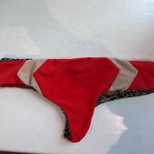 Acacia orange and cream stripped bottom